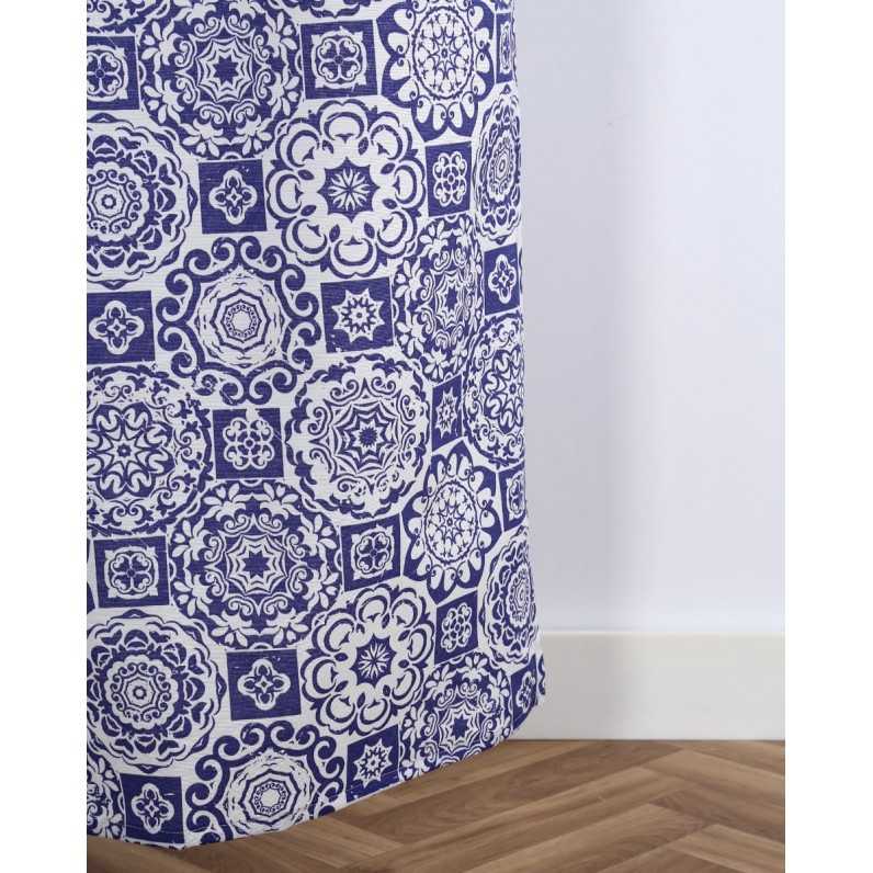 Έτοιμη Ραμμένη Κουρτίνα Azul Στενό...