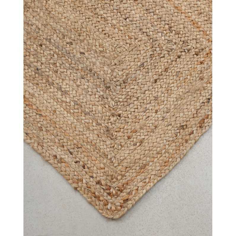 Πλεκτό χαλάκι Trecase 60x90cm Μπεζ