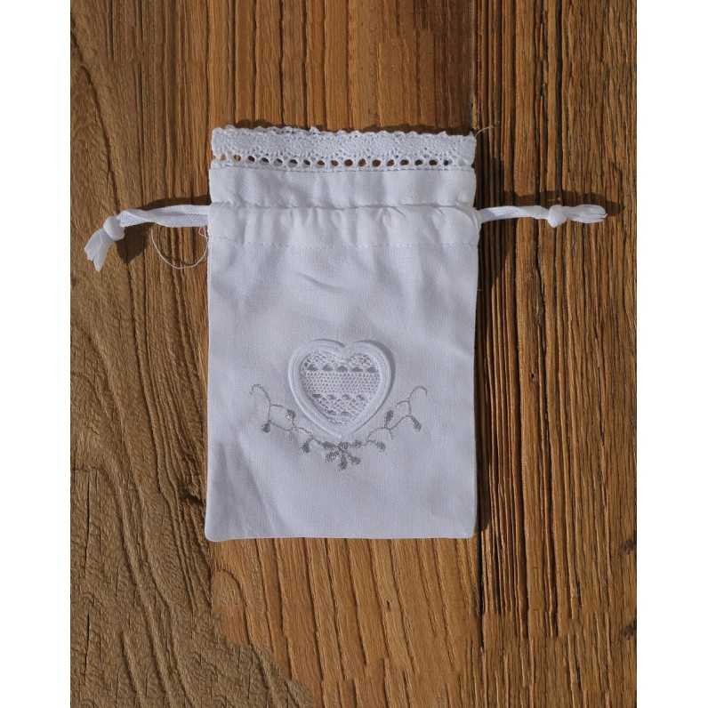 Βαμβακερό Ασημί Πουγκί Μπομπονιέρας...