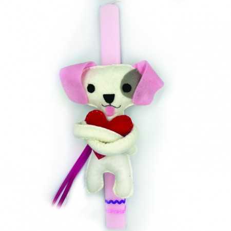 KIDS EASTER CANDLE DOG-GIRL
