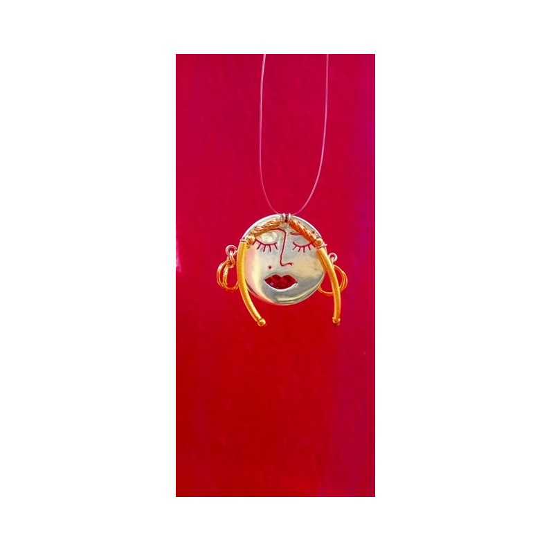 Moon~face pendant