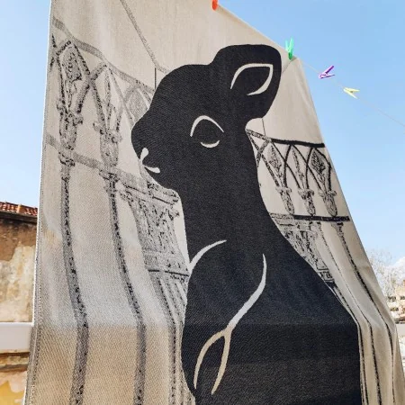 "Black Rabbit" towel 2