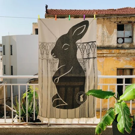 "Black Rabbit" towel