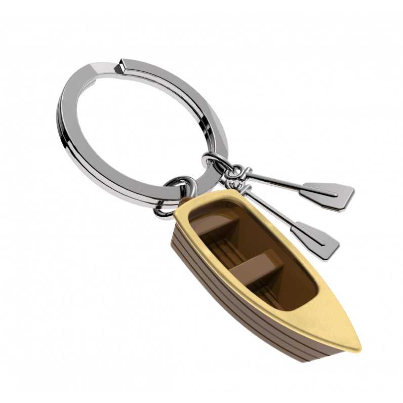 MTM KEYRING ROWING BOAT BROWN/GOLD