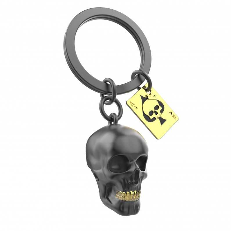 MTM BLACK SKULL WITH PLAYING CARD...