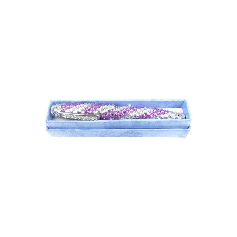 Crystal Pen in a Box - Purple Stripes