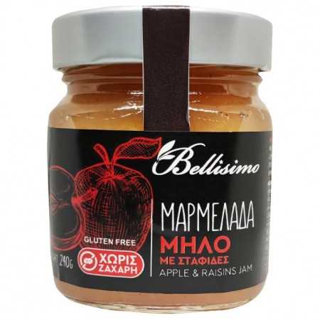 Μαρμελάδα Χωρίς Ζάχαρη Μήλο με σταφίδες (240gr)