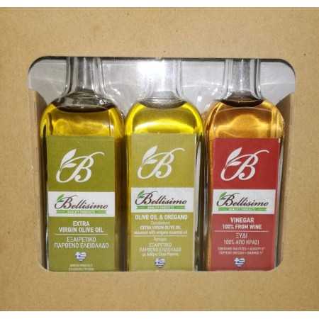 Συσκευασία Δώρου Ελαιόλαδο (100ml) Extra Παρθένο (100ml) – Ξύδι (100ml)