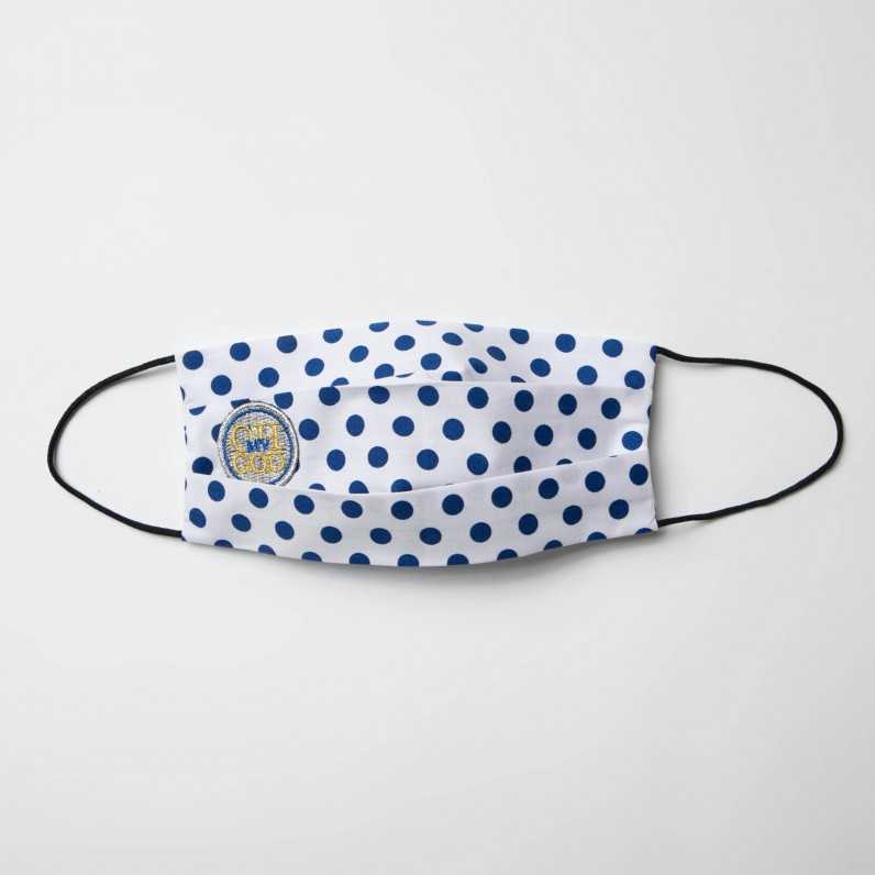 Cotton face mask with pleats C-106
