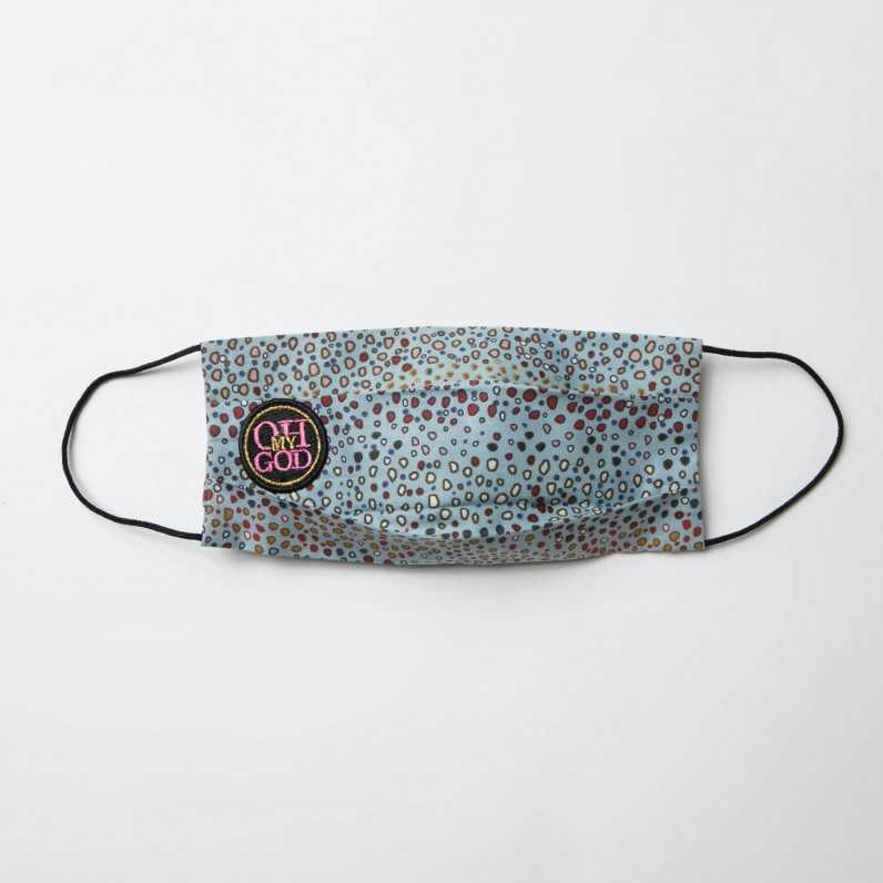 Cotton face mask with pleats C-117