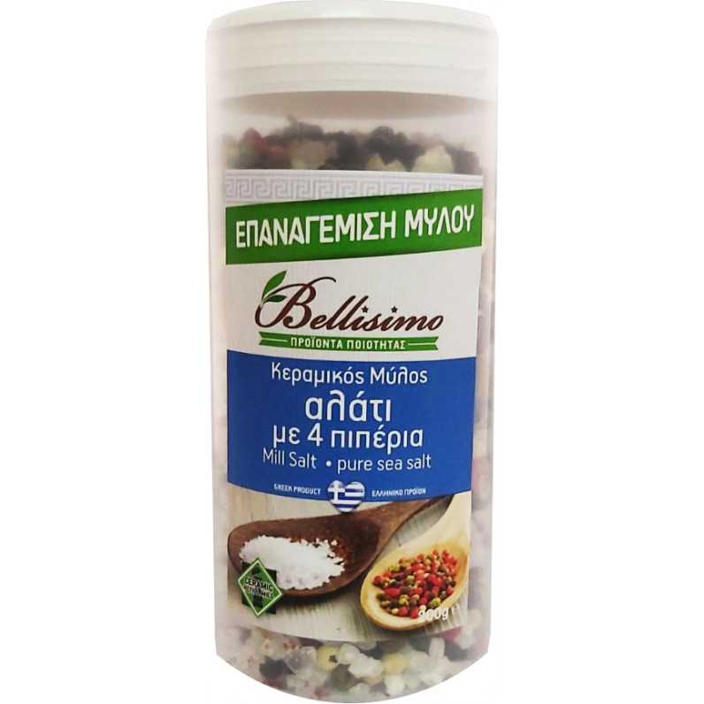 Επαναγέμιση μύλου αλάτι & 4 πιπέρια (200gr)