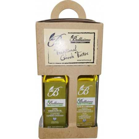 Συσκευασία Δώρου Ελαιόλαδο (100ml) και Extra Παρθένο Ελαιόλαδο (100ml)